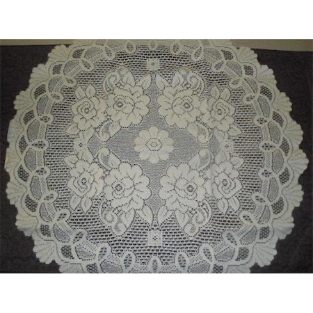Tapestry Trading Tapestry Trading 558I35 36 in. European Lace Table Topper; Ivory 558I35